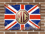 MG Union Jack Metal Sign