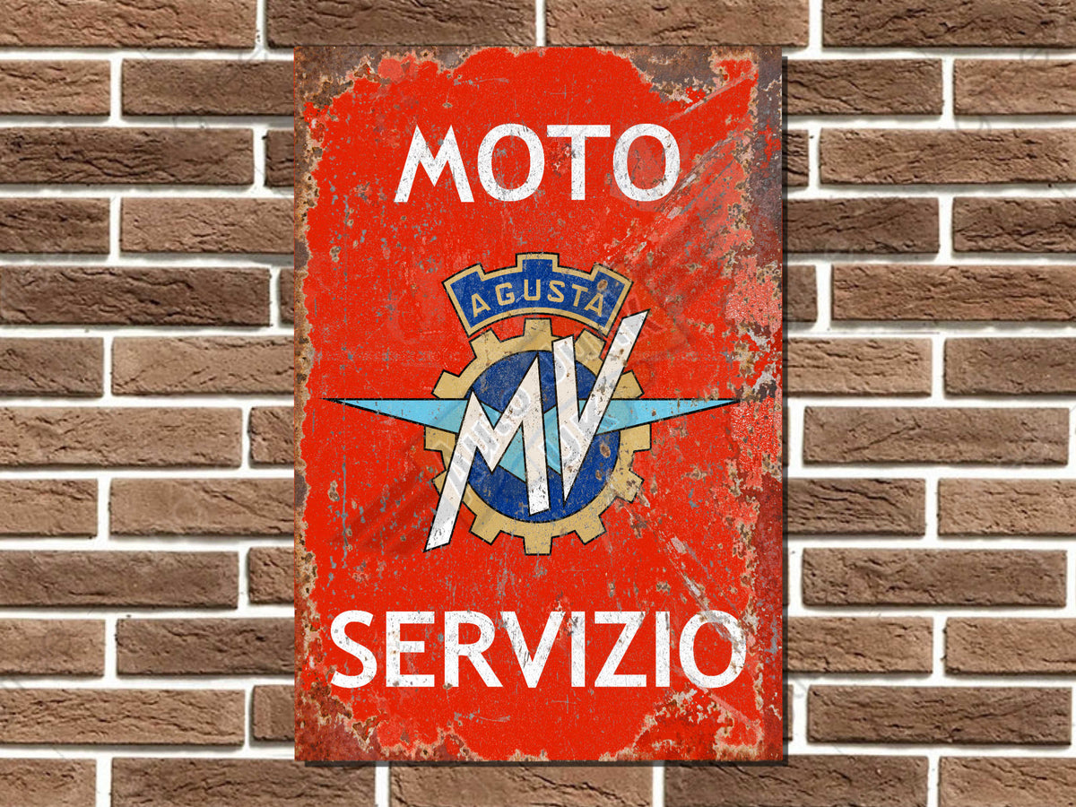 MV Agusta Servizio Metal Sign