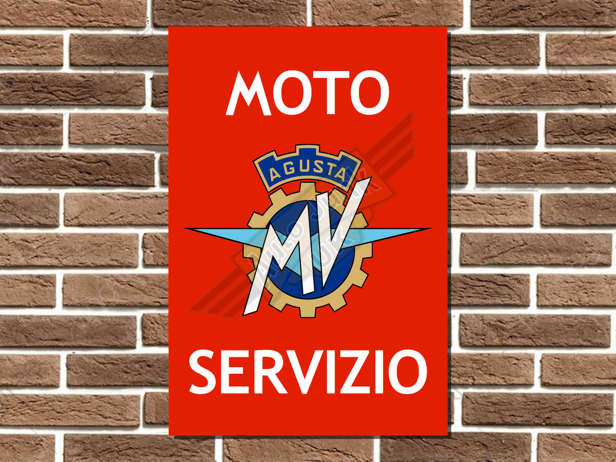 MV Agusta Servizio Metal Sign