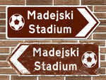 Madejski Stadium Football Metal Road Sign