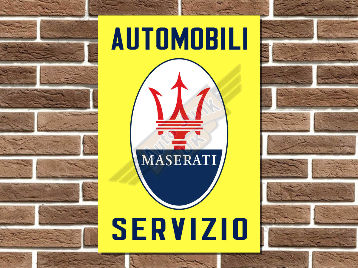 Maserati Automobili Servizio Metal Sign