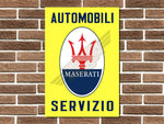 Maserati Automobili Servizio Metal Sign
