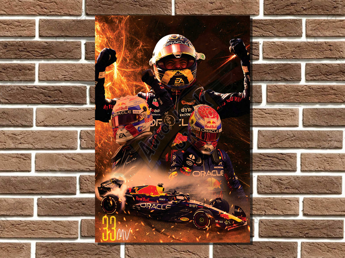Max Verstappen Red Bull F1 Metal Sign