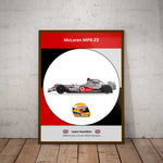 Lewis Hamilton McLaren MP4-23 Paper Poster