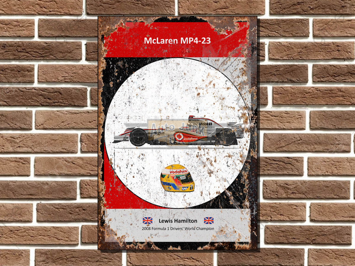 Lewis Hamilton McLaren Metal Sign