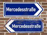 Mercedesstrabe German Metal Road Sign *CLEARANCE ITEM*