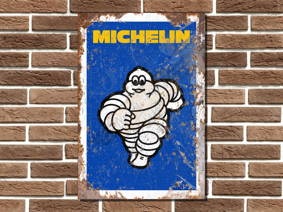 Michelin Man Metal Sign