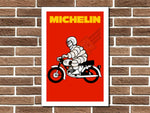 Michelin Man Motorcycle Metal Sign