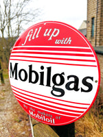 Mobilgas by Mobiloil Enamel Sign