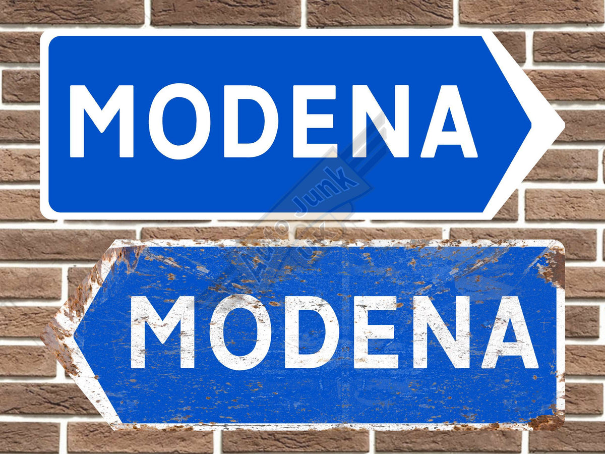 Modena Metal Road Sign