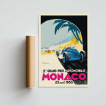 Monaco Grand Prix 1933 Paper Poster