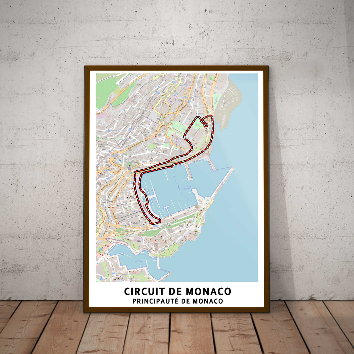 Monaco Circuit Map Paper Poster