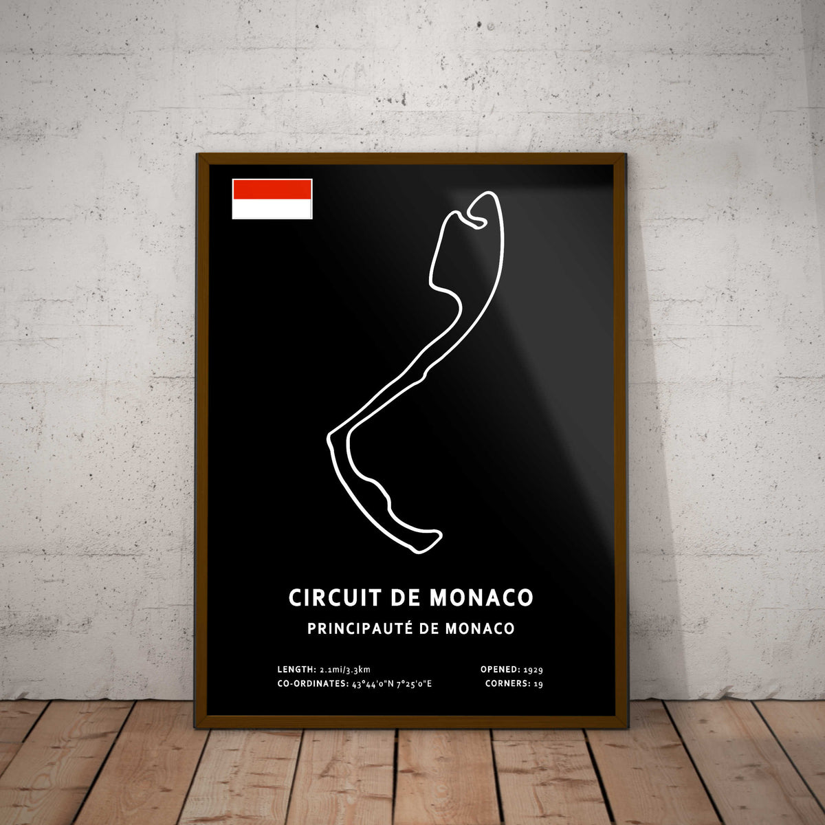 Monaco Circuit Paper Poster