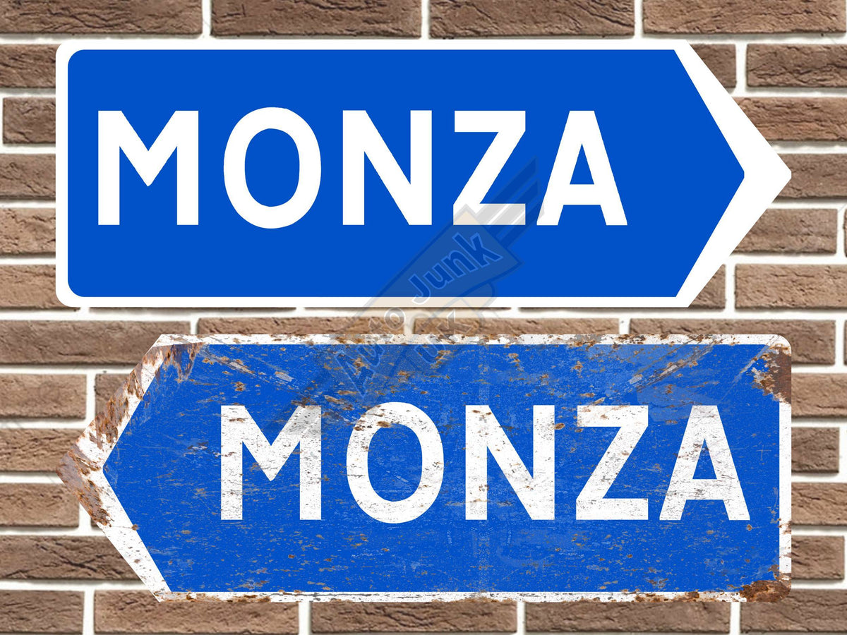 Monza Metal Road Sign