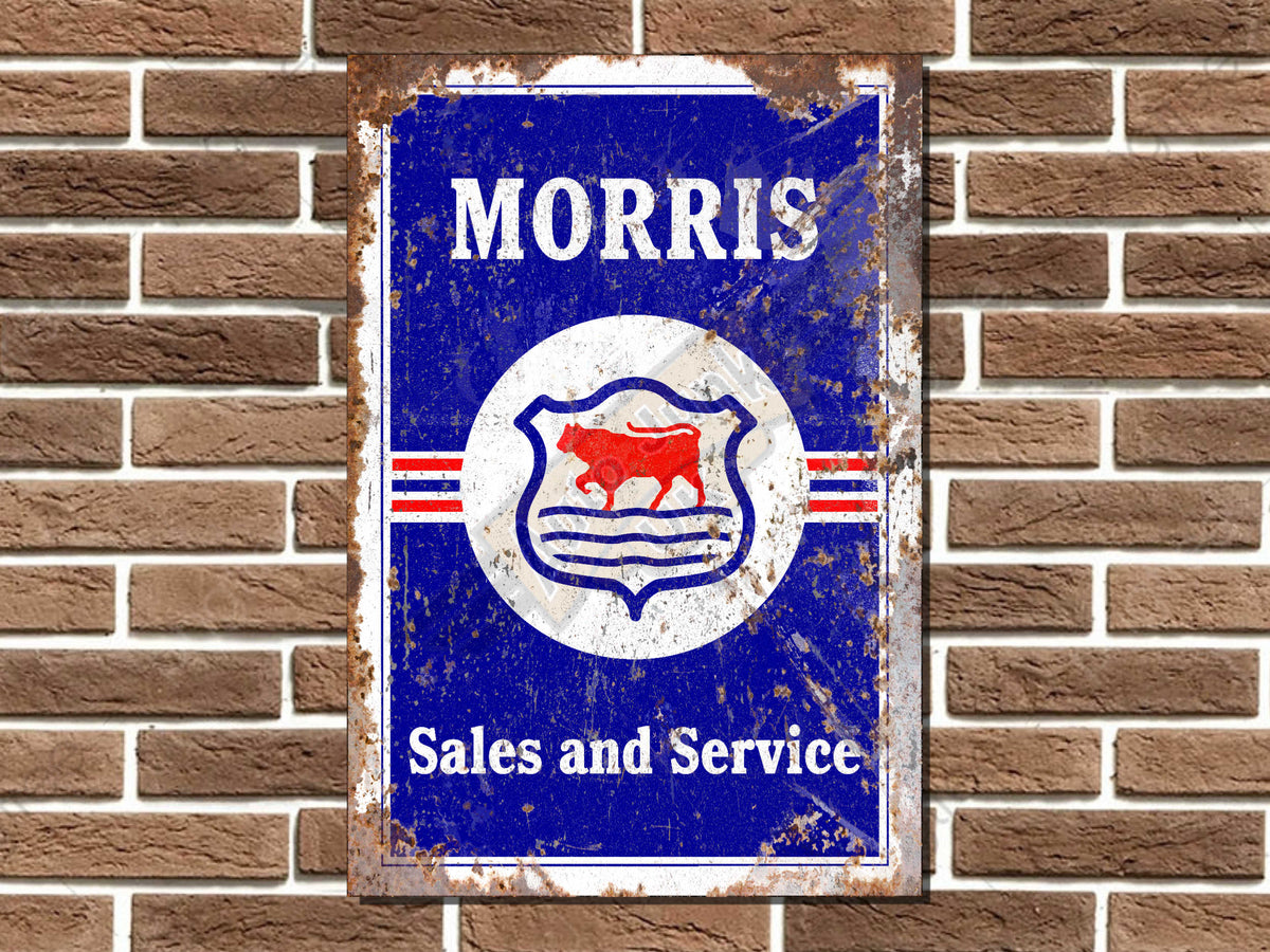 Morris Sales & Service Metal Sign