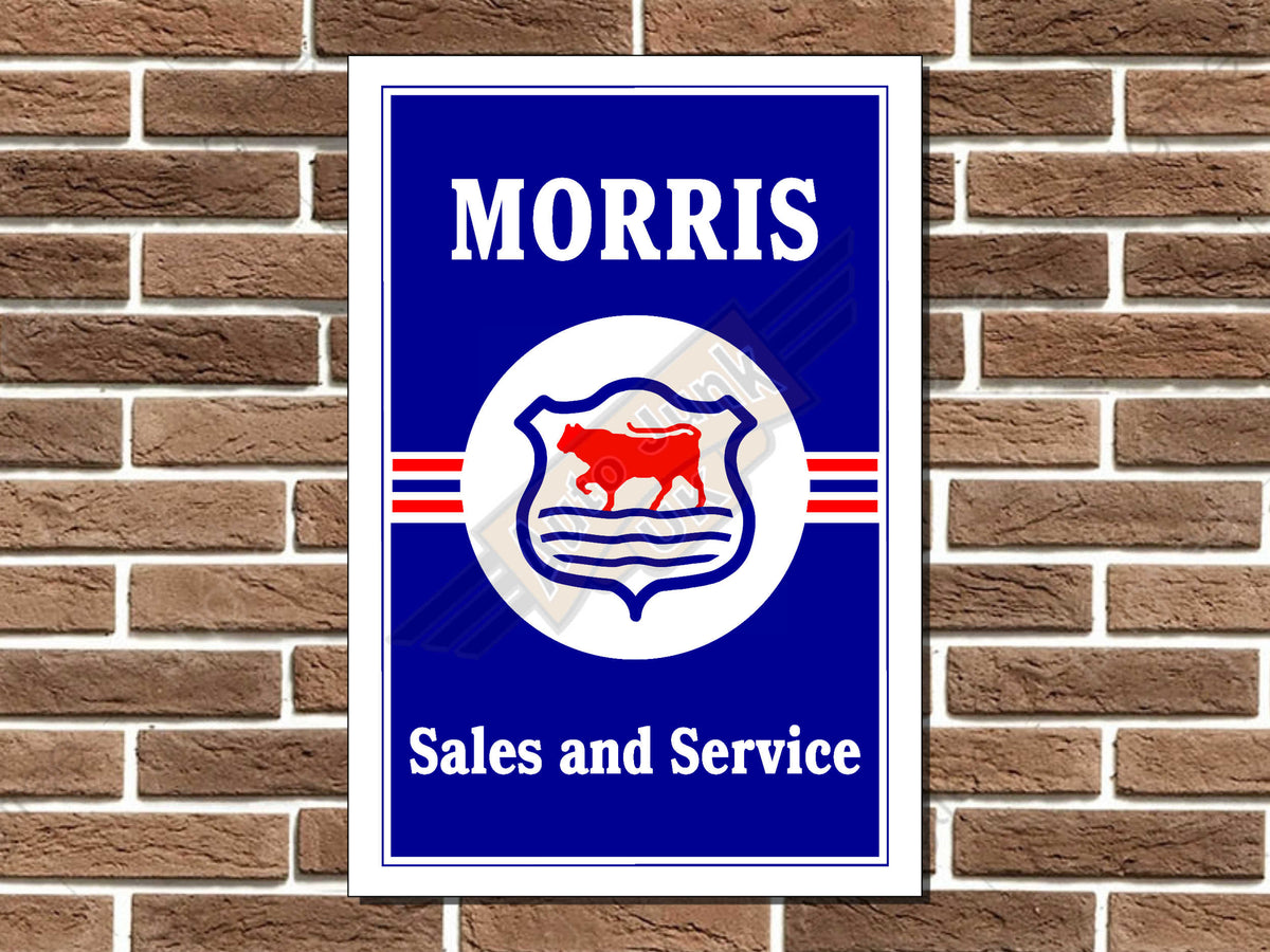 Morris Sales & Service Metal Sign