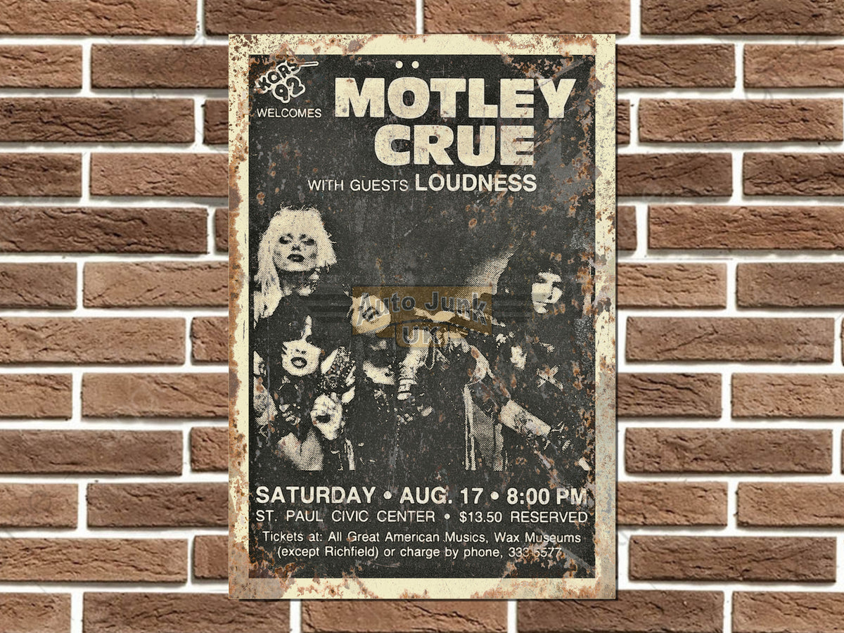 Motley Crue Metal Poster Sign
