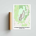 Mugello Circuit Map Paper Poster