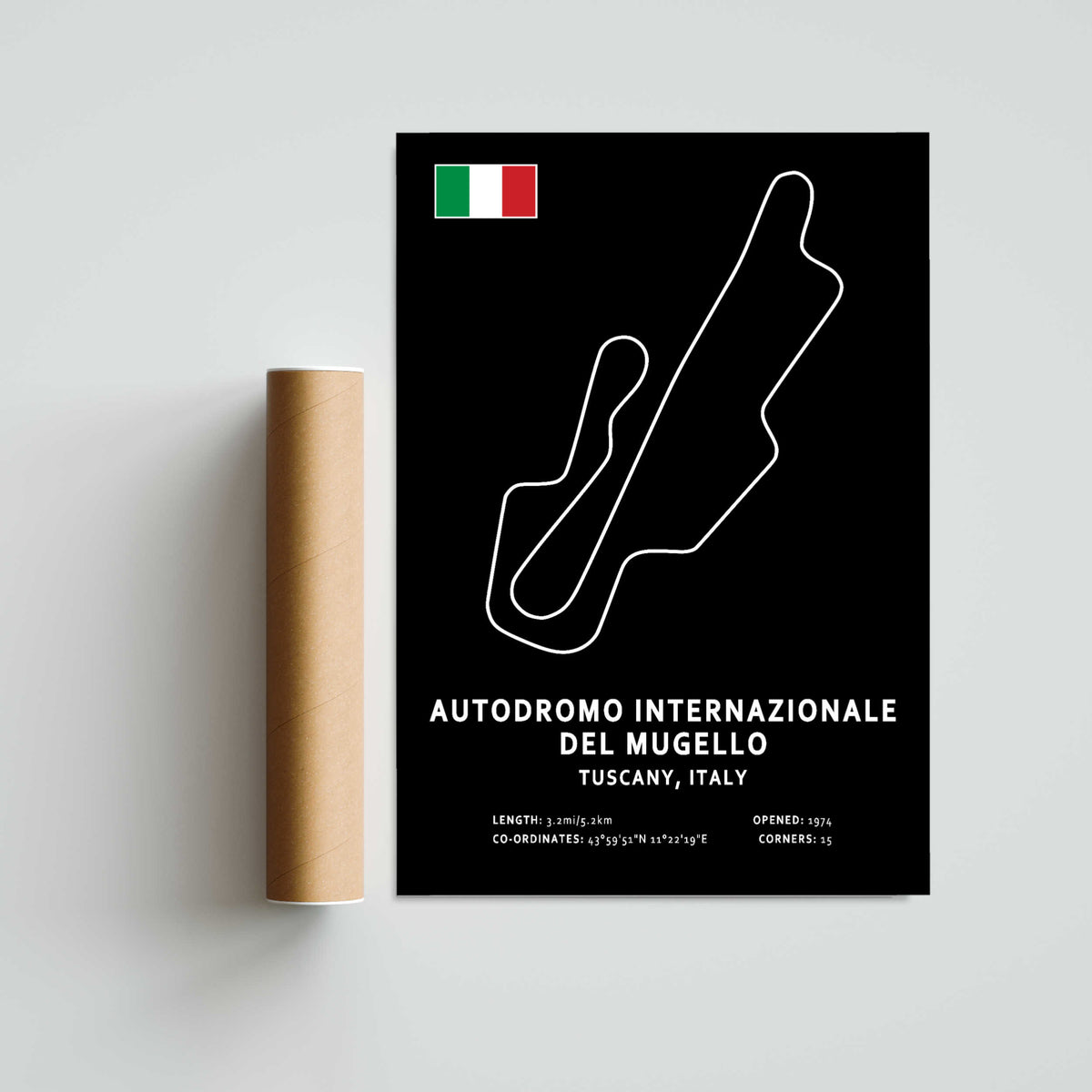 Mugello Circuit Paper Poster