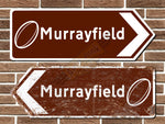 Murrayfield Rugby Ground Metal Road Sign