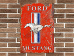 Ford Mustang Metal Sign