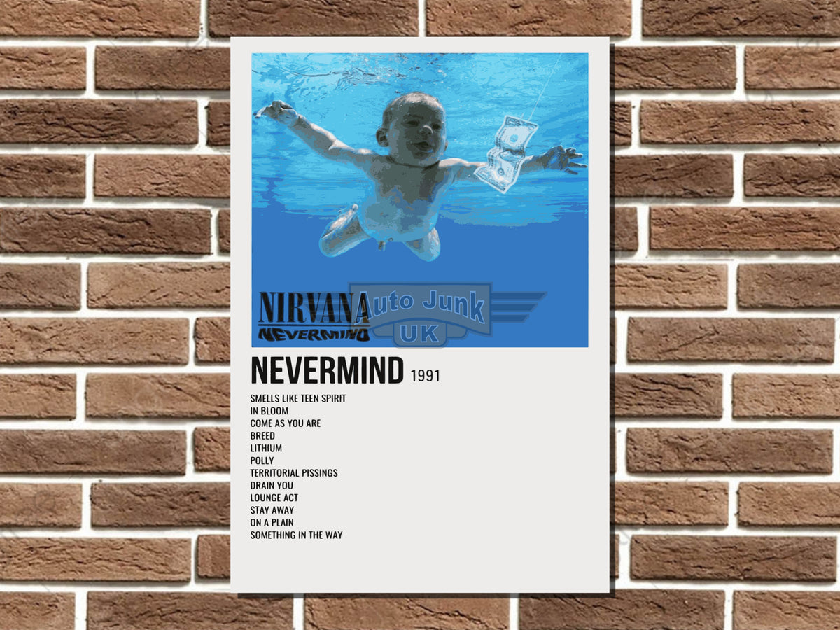 Nirvana Nevermind 1991 Metal Poster Sign