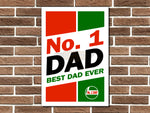 No 1 Dad / Castrol style Metal Sign
