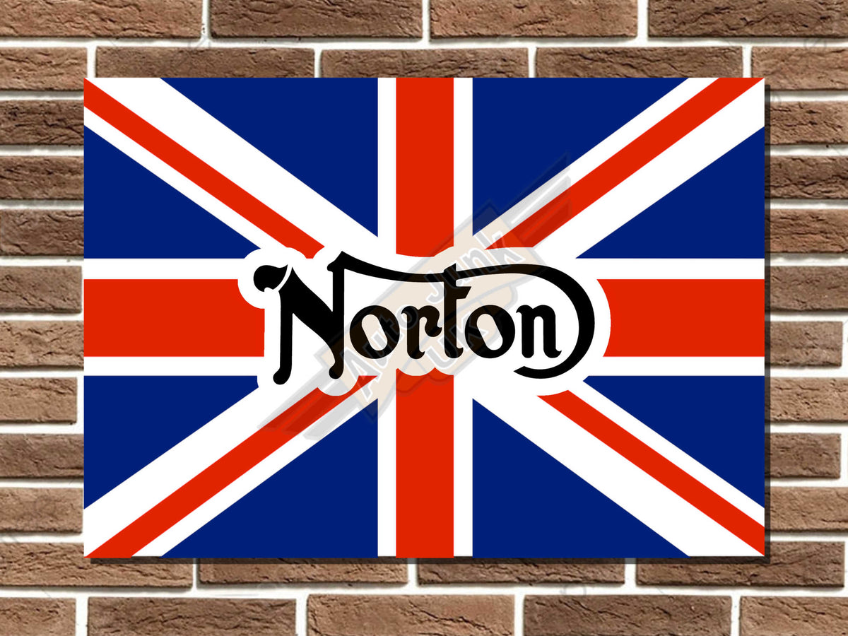 Norton Union Jack Metal Sign