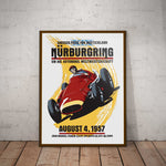 Nurburgring Grand Prix 1957 Fangio Paper Poster