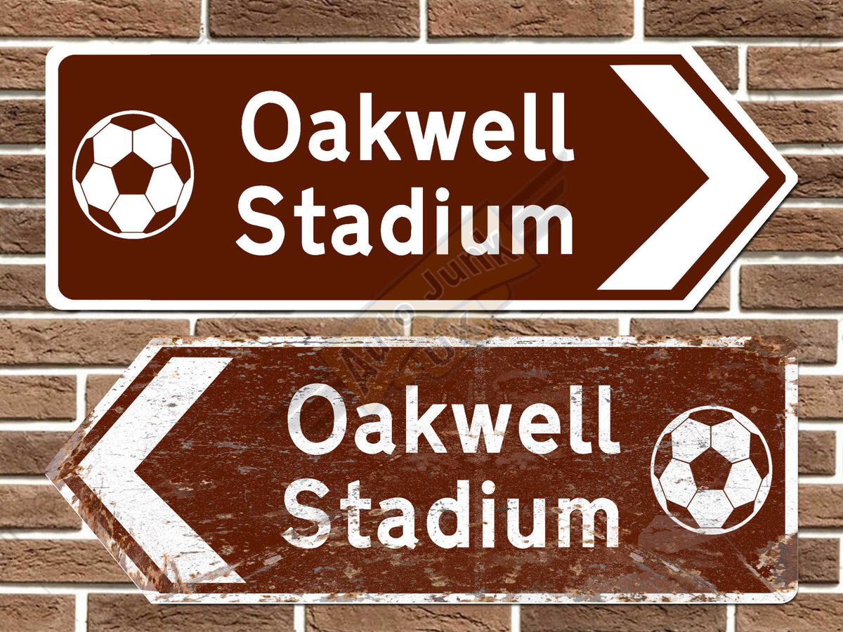 Oakwell Stadium Football Ground Metal Road Sign