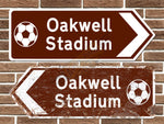 Oakwell Stadium Football Ground Metal Road Sign