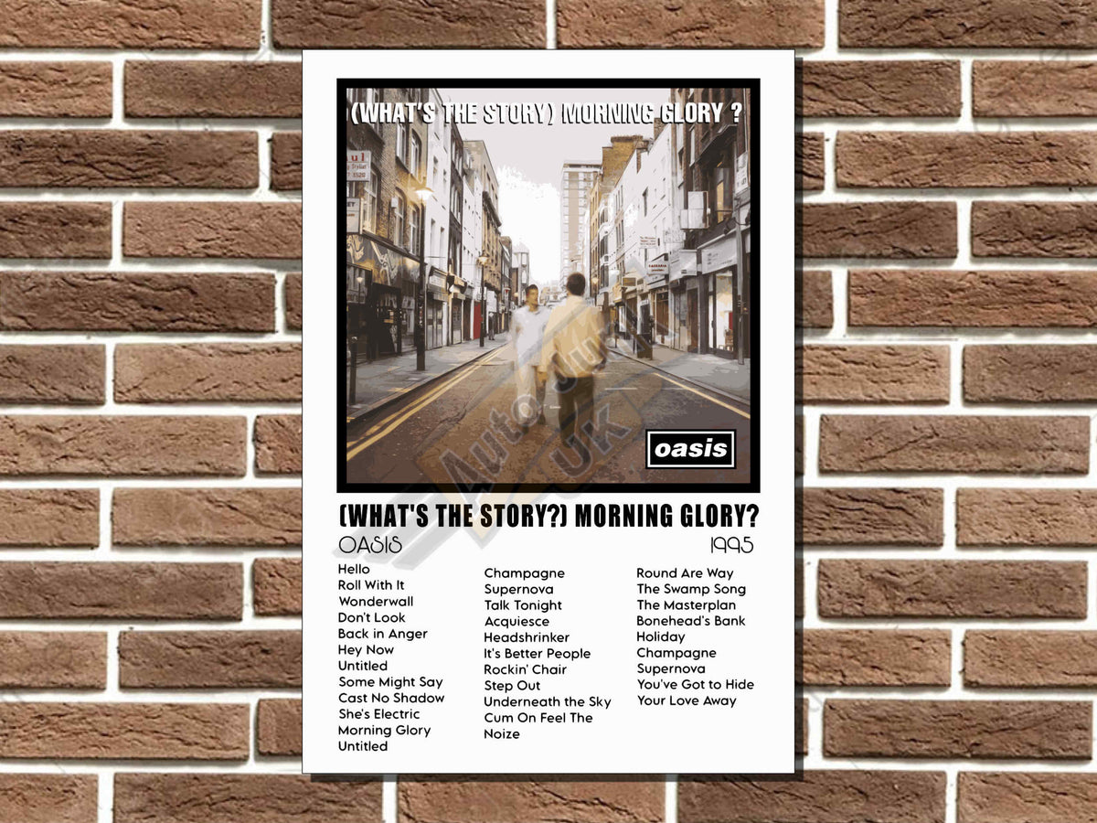 Oasis What's the Story Morning Glory Metal Poster Sign