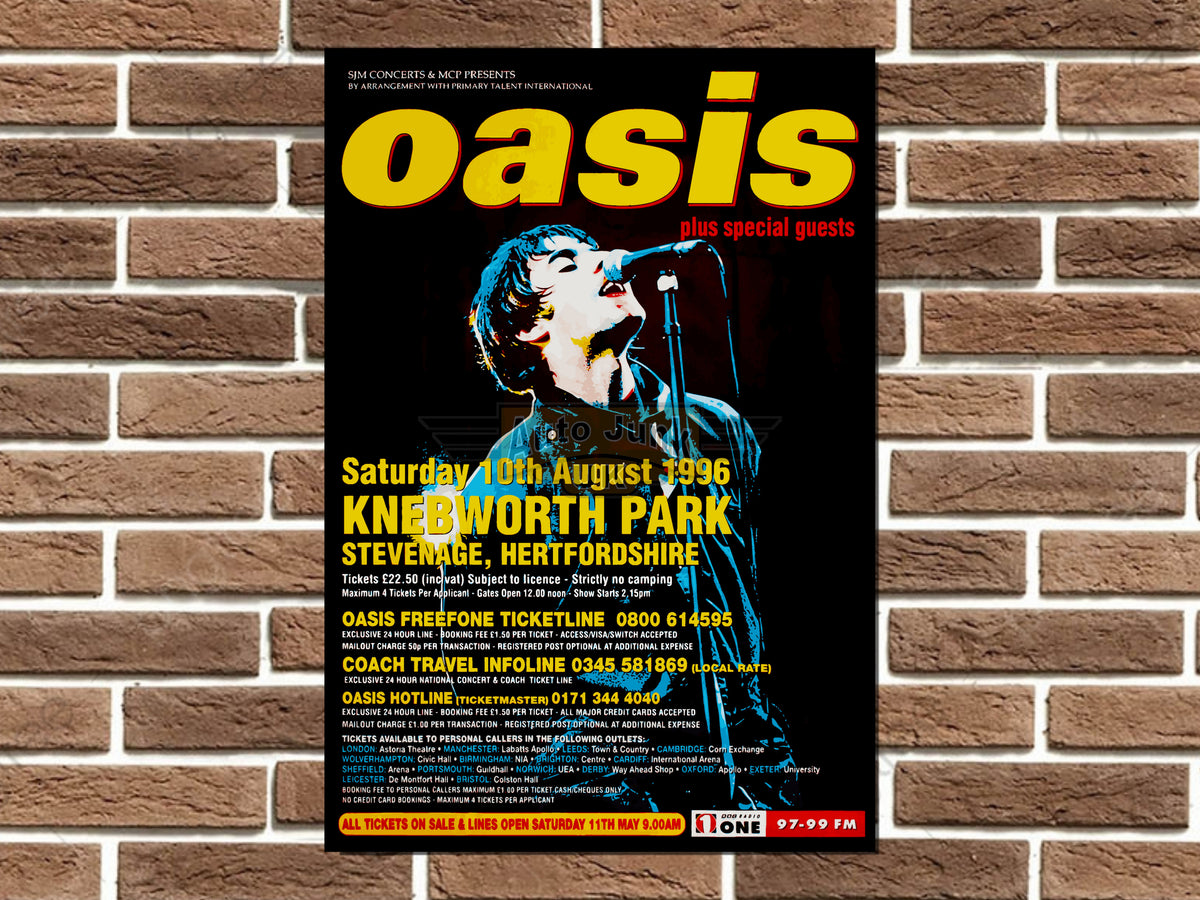 Oasis Metal Poster Sign