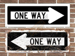 One Way Metal Road Sign