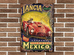 Carrera Panamericana Lancia Fangio Metal Sign