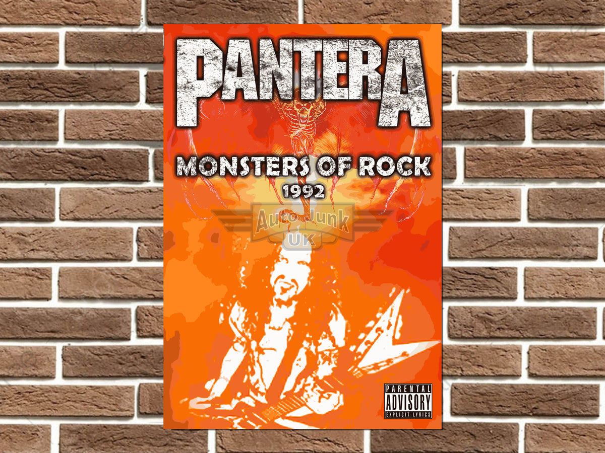Pantera Monsters of Rock Metal Poster Sign
