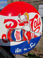 Pepsi Cola Enamel Sign