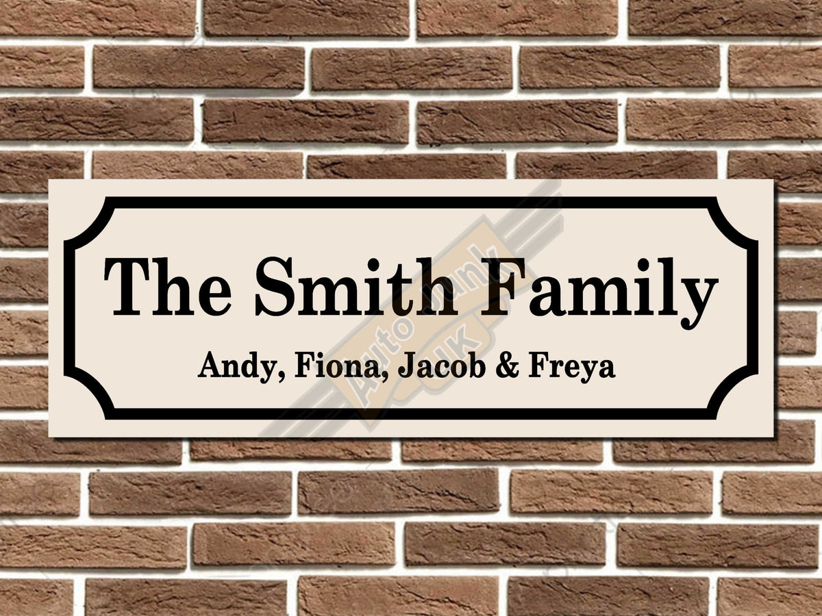Personalised Family Style Metal Street Sign