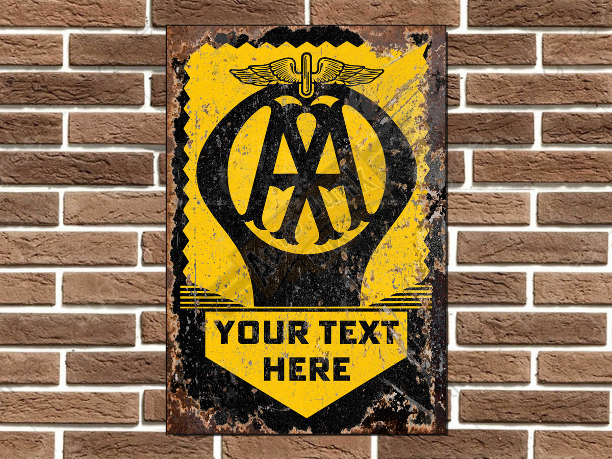 Personalised AA Metal Sign