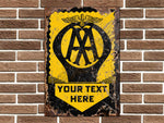 Personalised AA Metal Sign