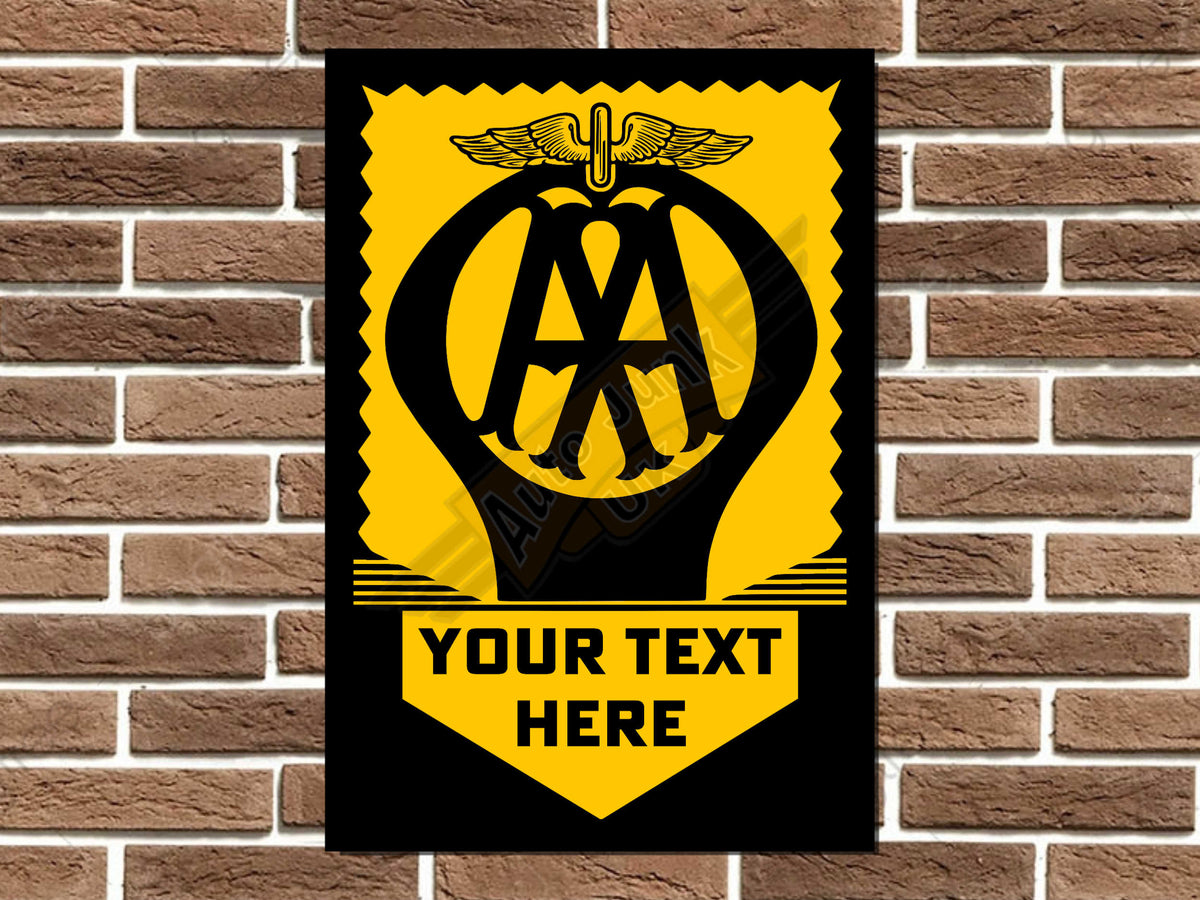 Personalised AA Metal Sign