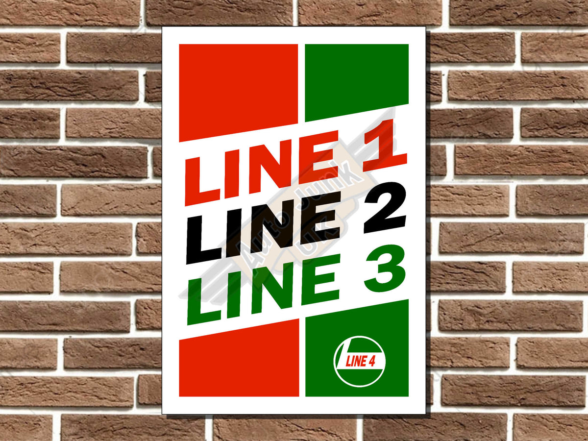 Personalised Castrol GTX Style Metal Sign