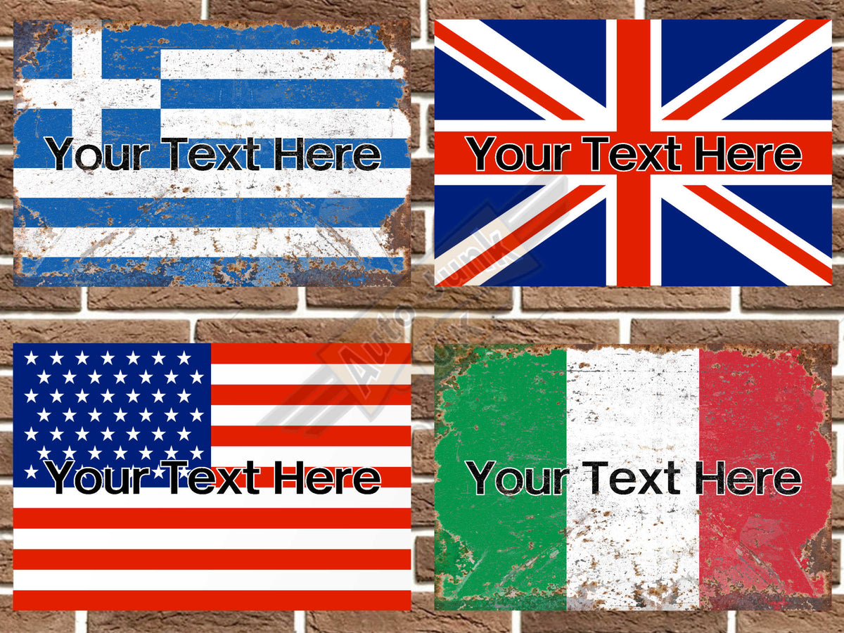 Personalised Flag Sign