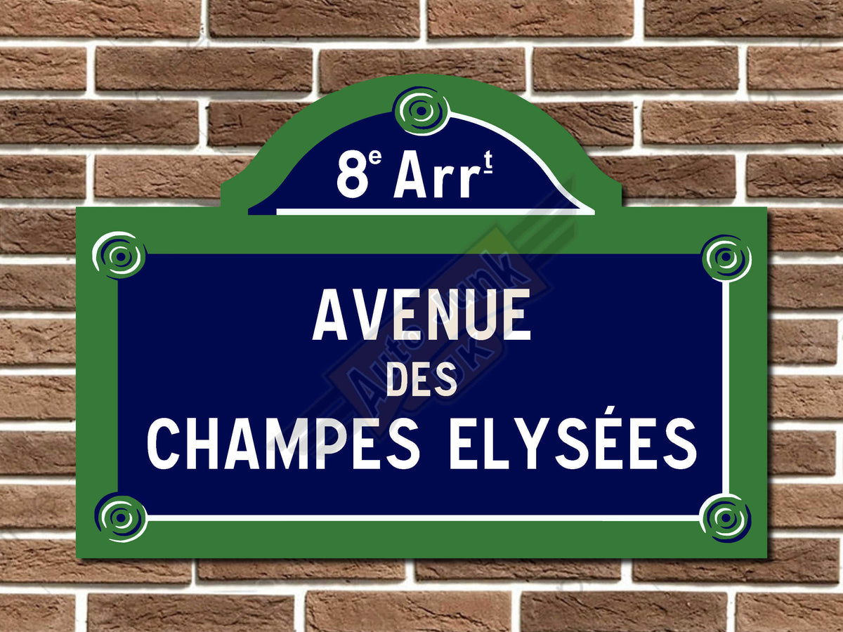 Personalised French Style Metal Street Sign