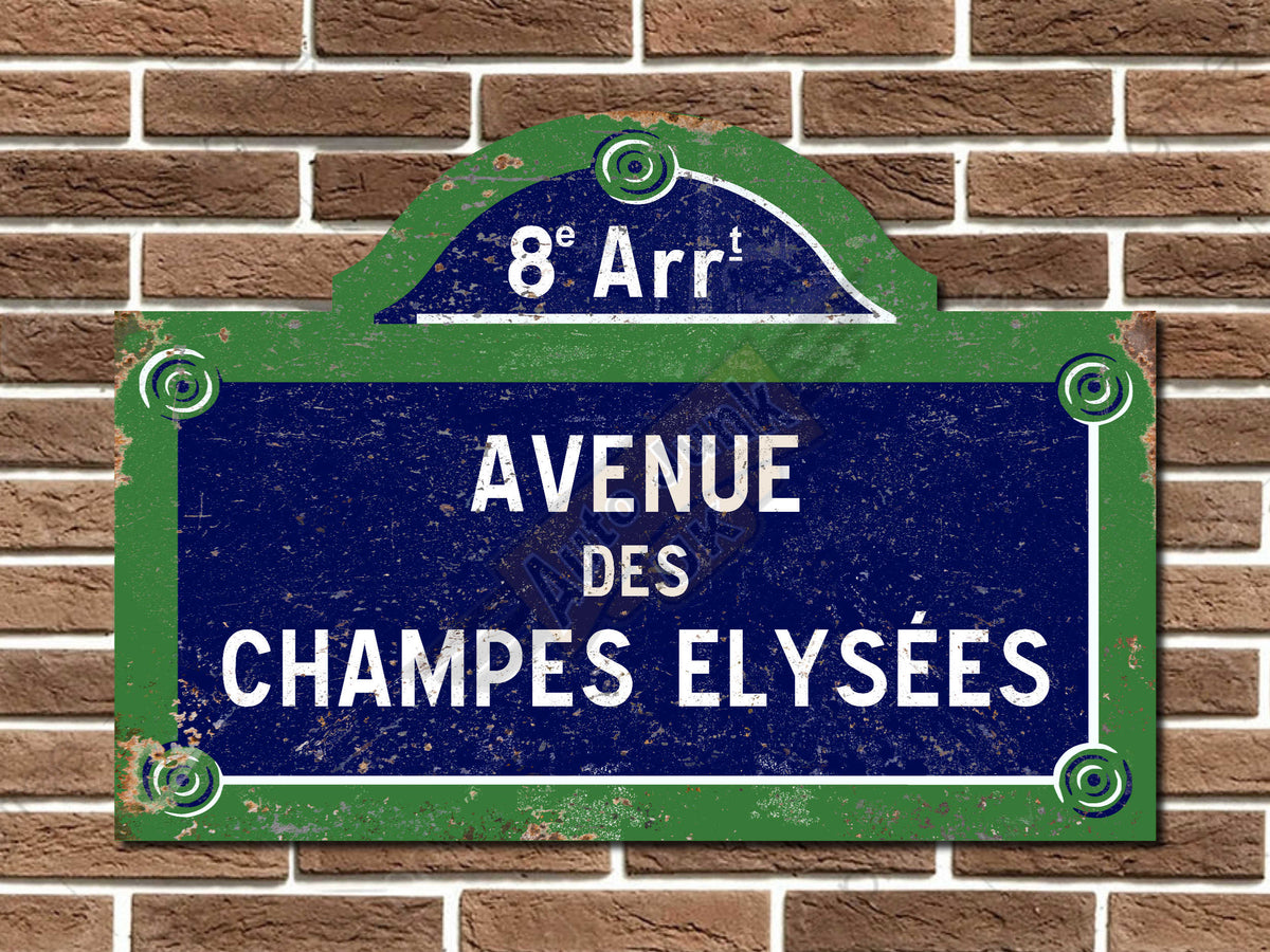 Personalised French Style Metal Street Sign