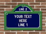Personalised French Style Metal Street Sign