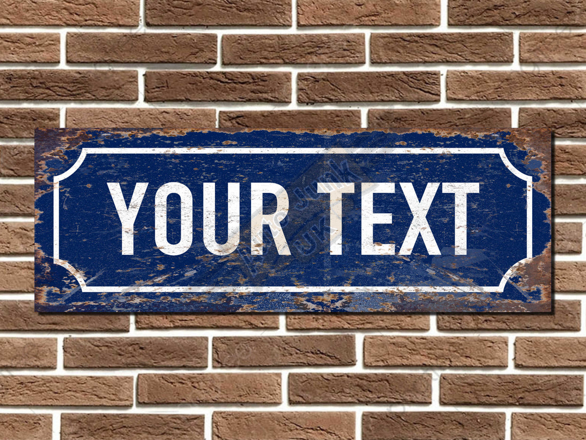 Personalised German Style Metal Street Sign