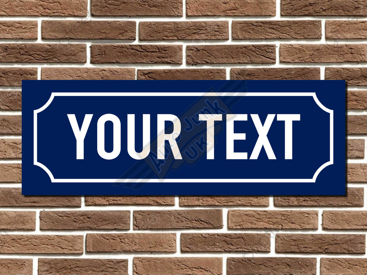 Personalised German Style Metal Street Sign