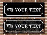 Personalised Vintage Style Finger Pointing Sign
