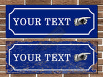 Personalised Vintage Style Finger Pointing Sign